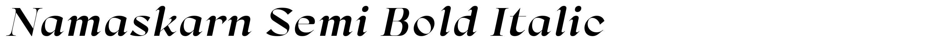 Namaskarn Semi Bold Italic